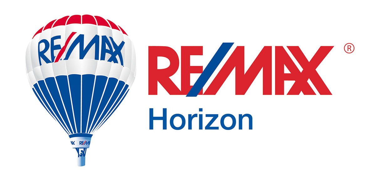 Real State logo design red blue balloon Remax inmobiliario Globo