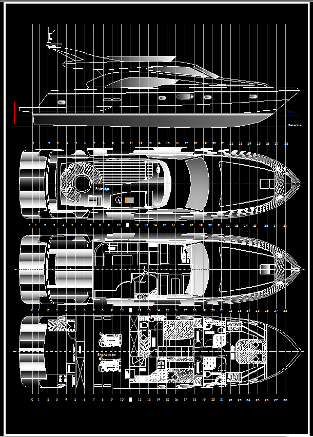 yacht yachtdesign sailing draw AutoCAD Interior interiordesign