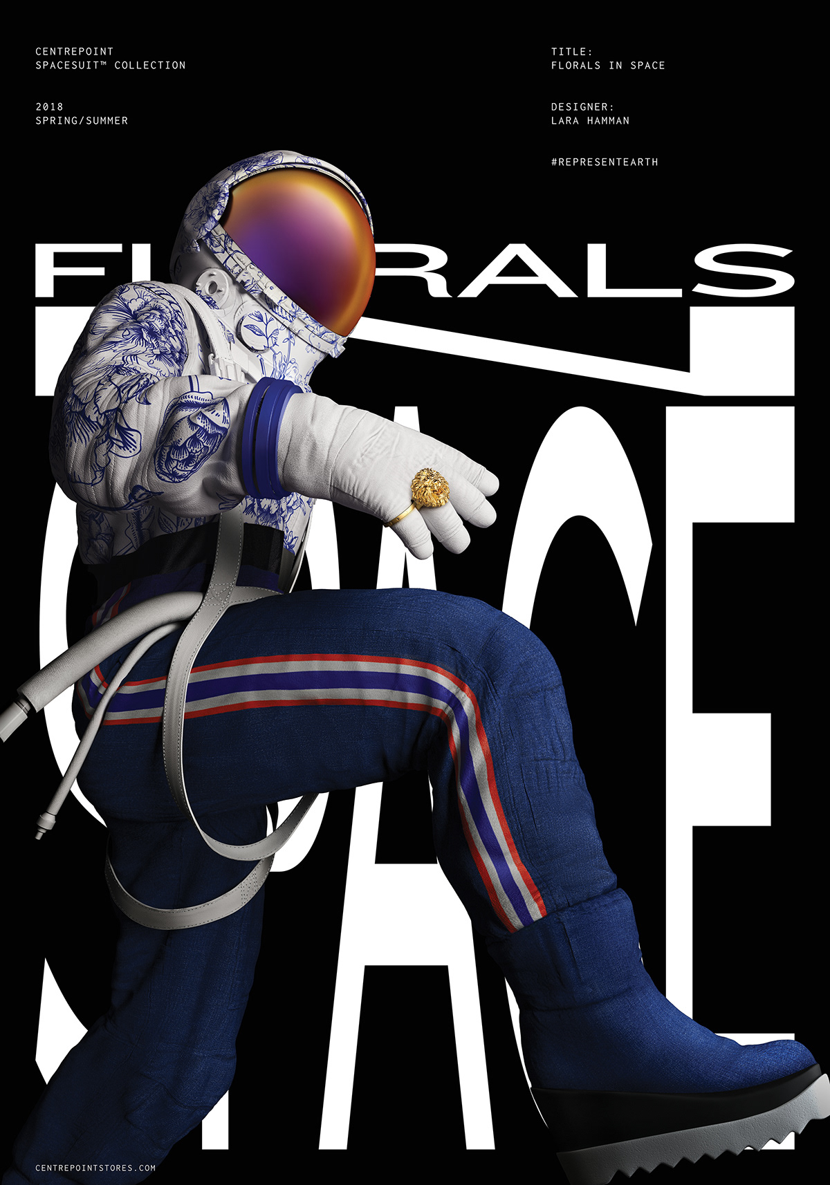 posters spacesuit Fashion  Collection typography   CGI magazine graphic design  3D motion