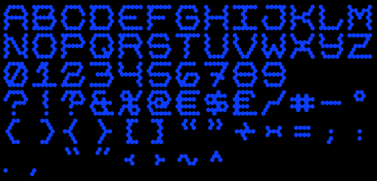 Adobe Portfolio graphic design  hexagon monospace type Typeface typography   visual identity