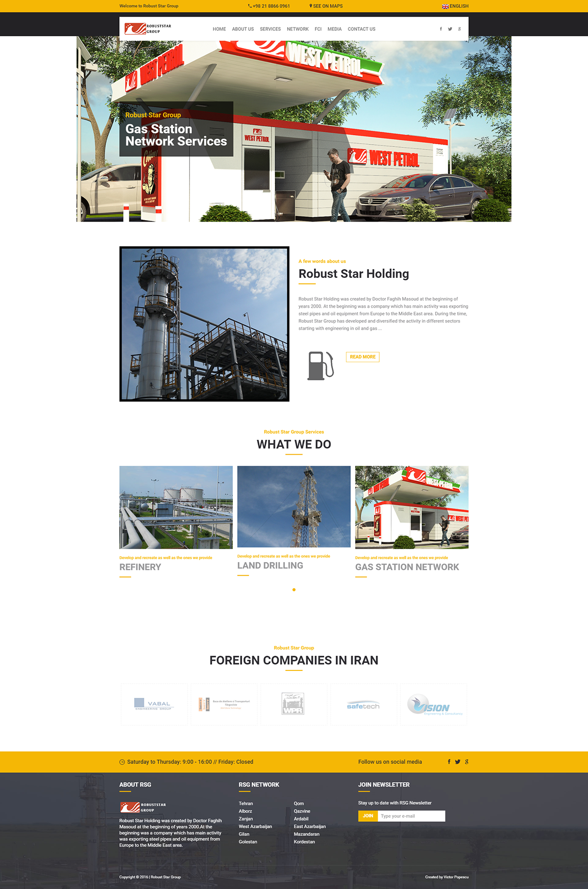 modern webdesign redesign engineering OIL AND GAS