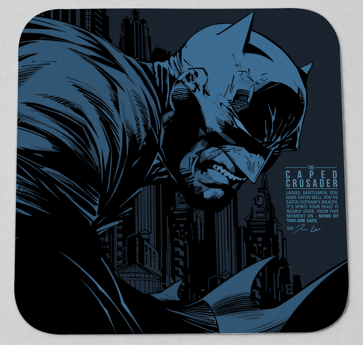 coaster the bat dark knight gotham's finest world's greatest detective caped crusader watchful protector silent guardian Bruce Wayne gotham