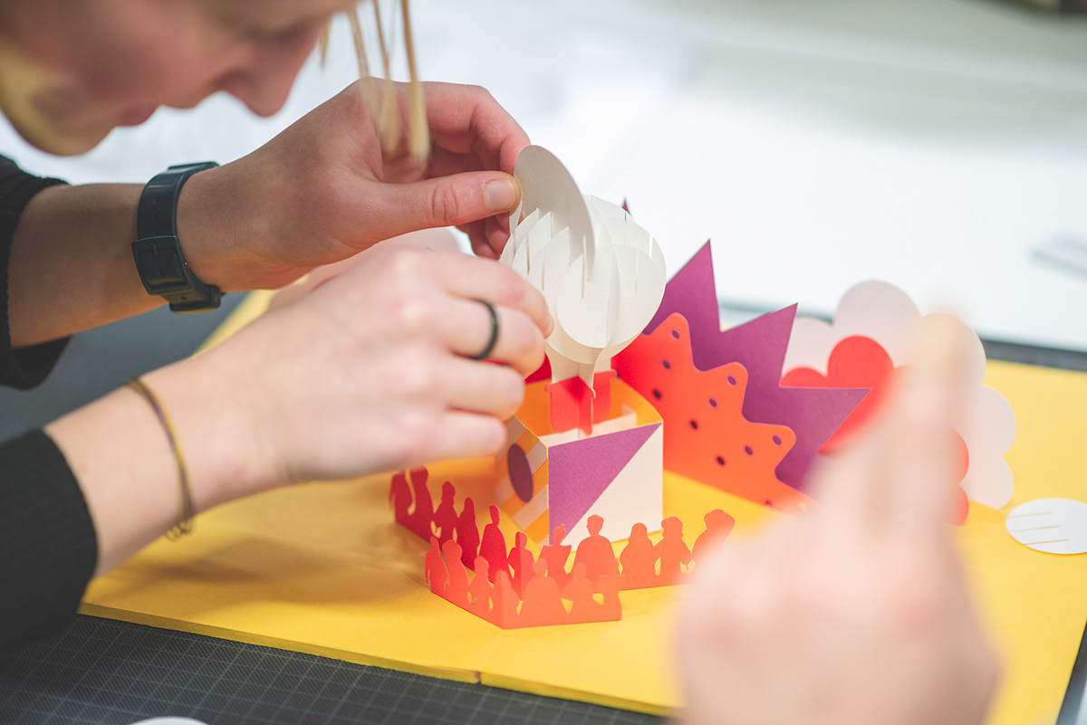 paper art paper craft paper design pop-up craft Event fold handmade Popup