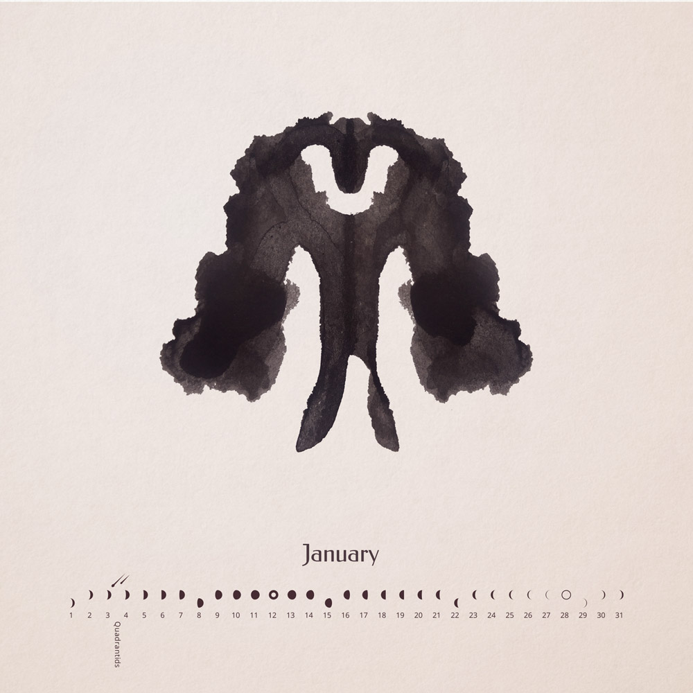 calendar moon astronomy eclipse Rorshack native american moon phases inkblot Meteor shower months