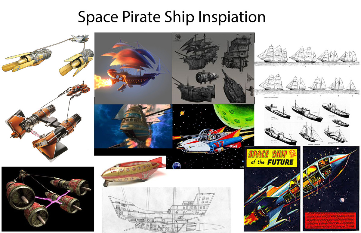 pirate ship pirate space pirate Z Brush modeling