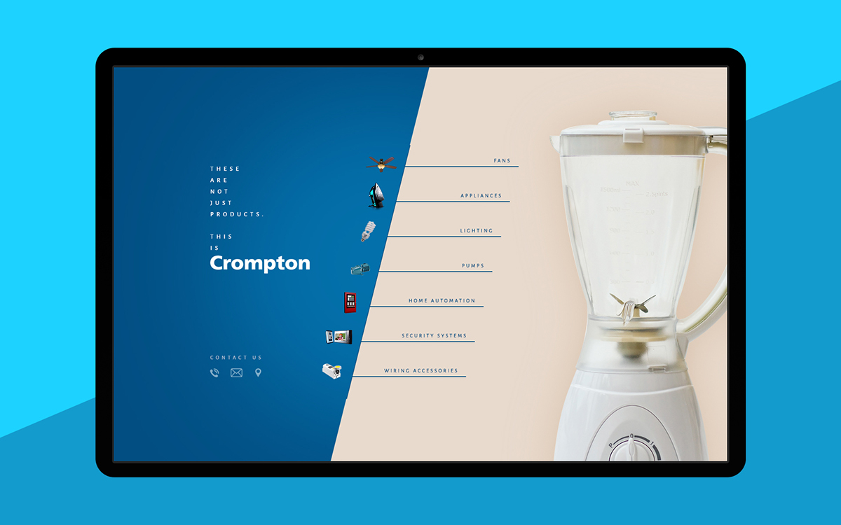 Website Crompton interaction Consumer goods household electronics