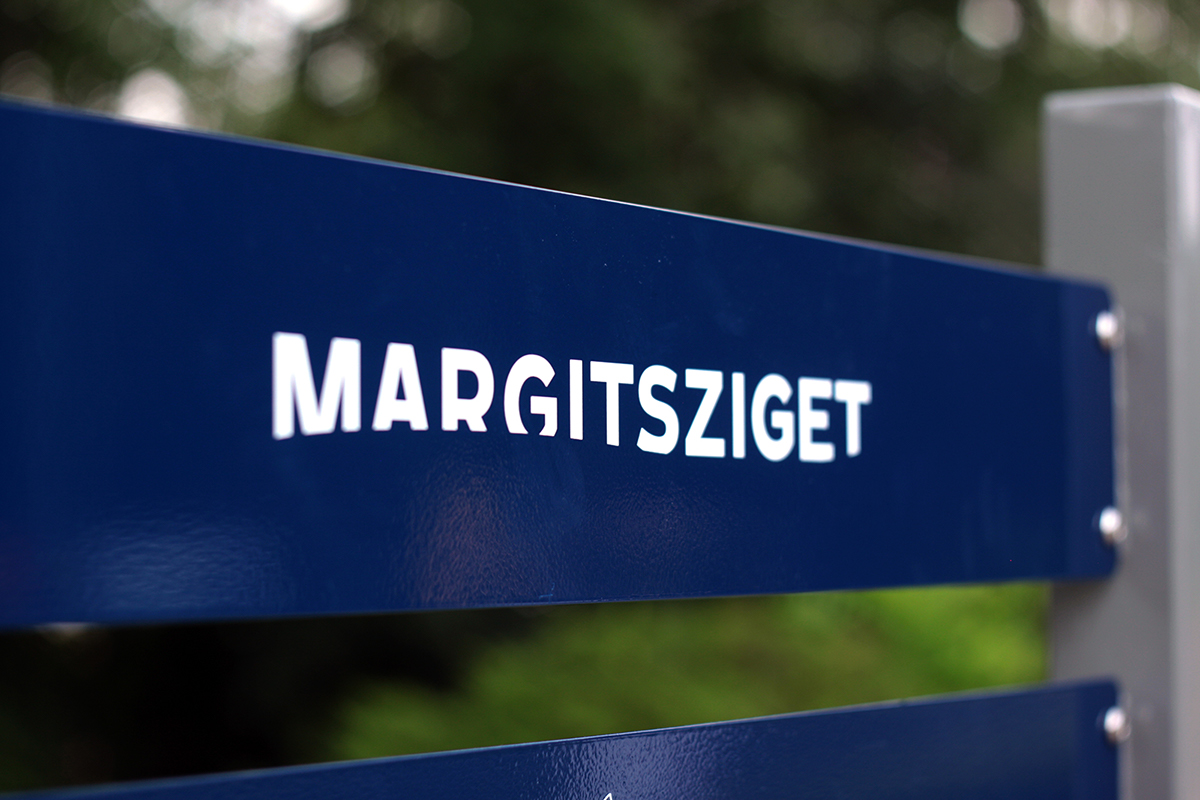 Margaret island margitsziget logo map Icon pictogram wayfinding Westeinde budapest sign Signage