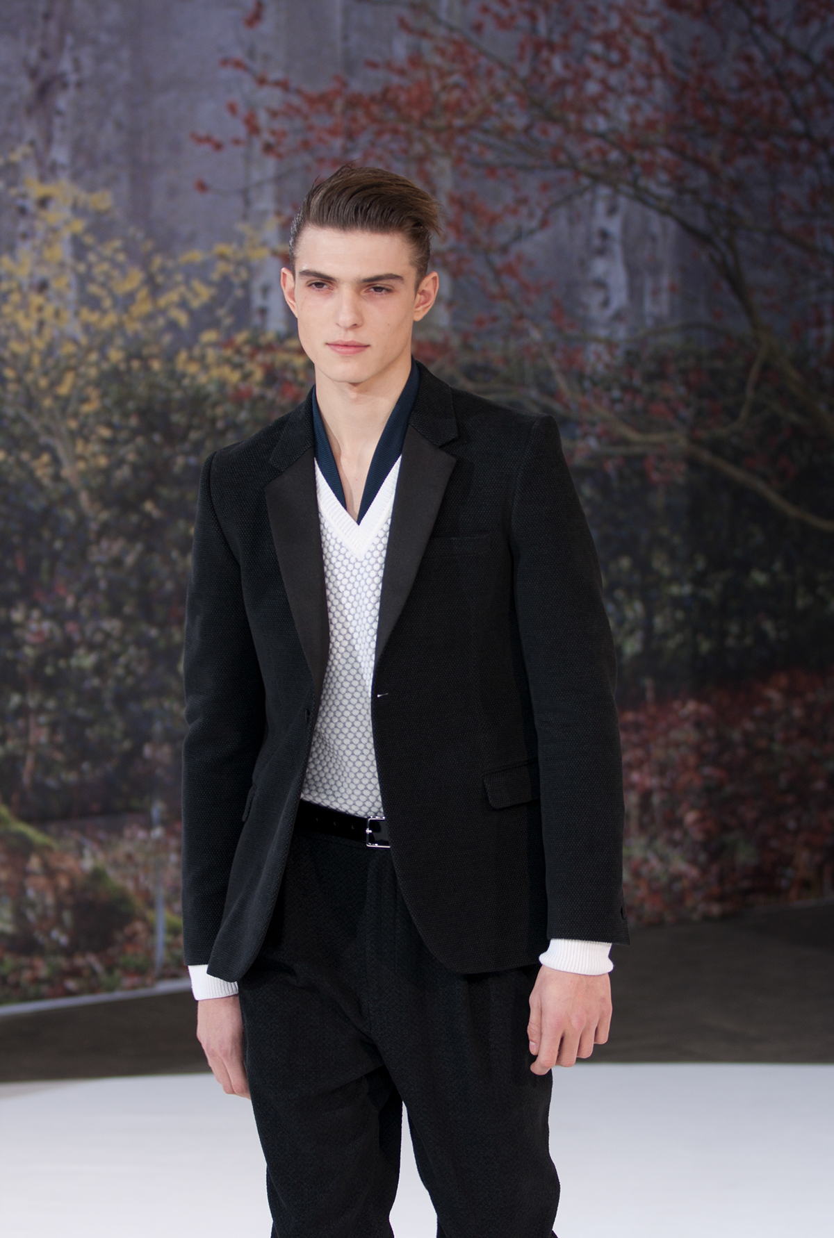 Paris melinda gloss catwalk runway model male model Men Fashion men fashion week
