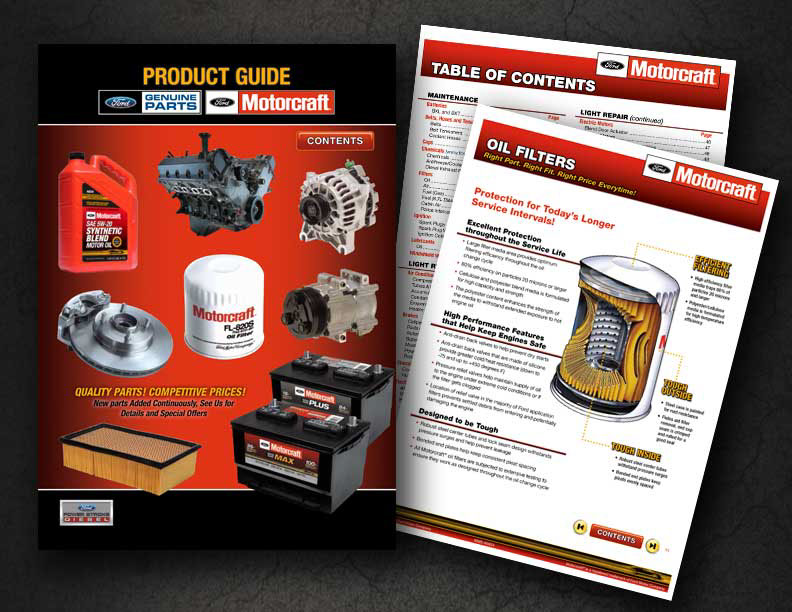 catalogs brochures ads print interactive editable logos strong design Ford International Trucks Motorcraft AAA ford accessories Marketing Associates campaigns