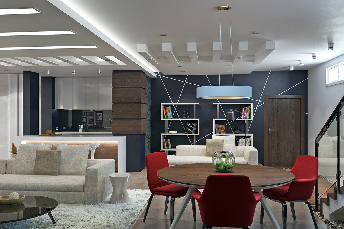 Interior modern مصمم decor Qatar basement