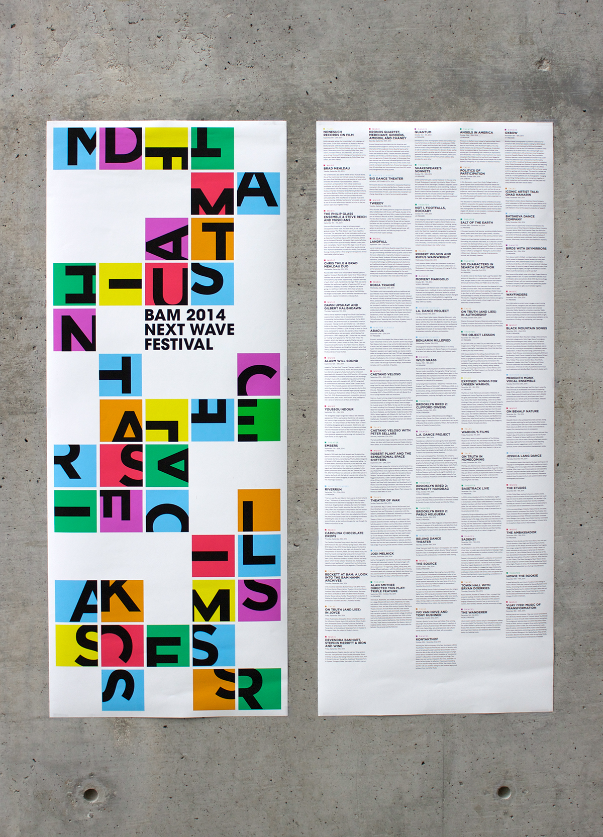 Poster Design poster BAM next wave fesitival design banner grid