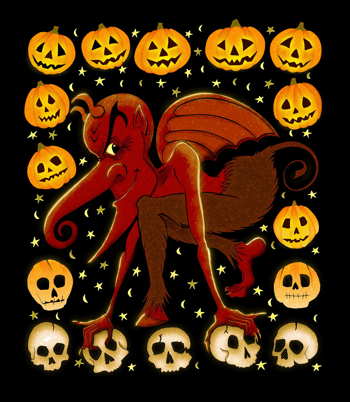 Halloween pumpkins Ghosts skulls witch devil demon ghost