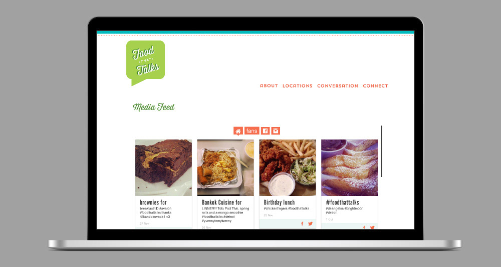 FoodThatTalks Wordpress Design Responsive communication social media trends