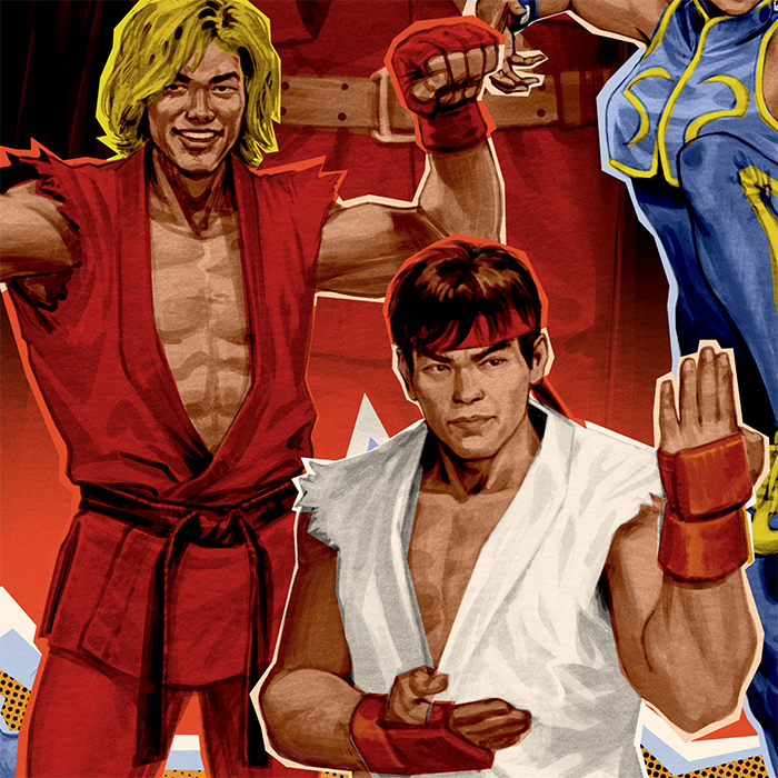 Streetfighter poster digital characters fanart streetfighter2 vintage Retro Gaming videogame