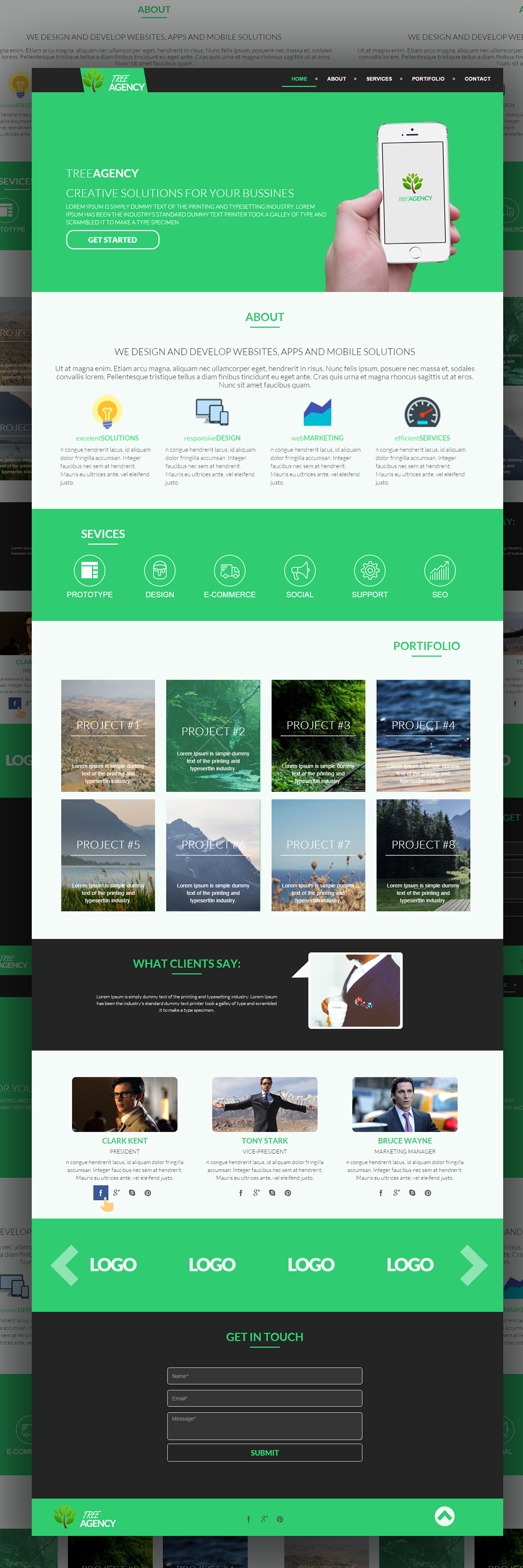 TreeAgency OnePageTheme One Page template html5 css3 bootstrap Responsive