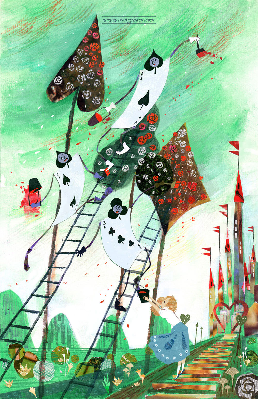 alice animals children's book fairy tale flamingo inspire Nature rabbit hole tea party