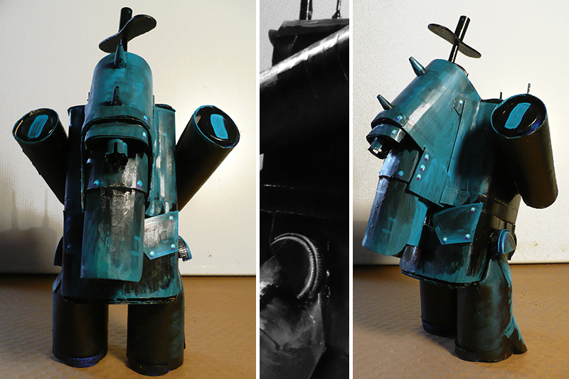 robot RECYCLED science fiction robotic robots Character hand made hand crafted cool robot