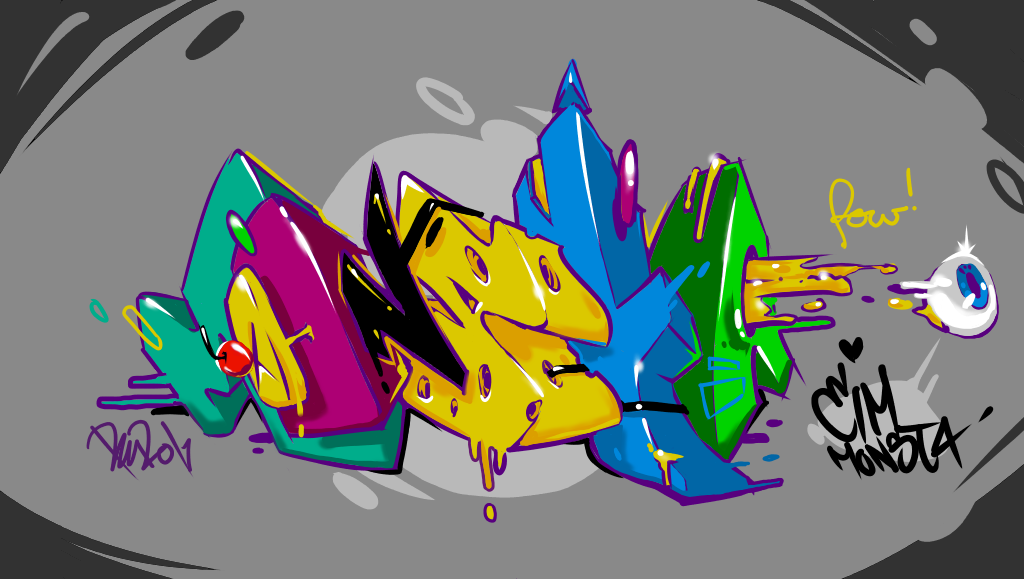 perol letter 3D 3d graffiti Candy
