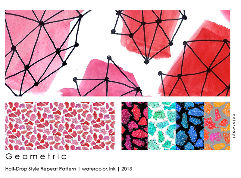 Jenny Acosta MICA Textiles pattern Food  geometric repeat fiber