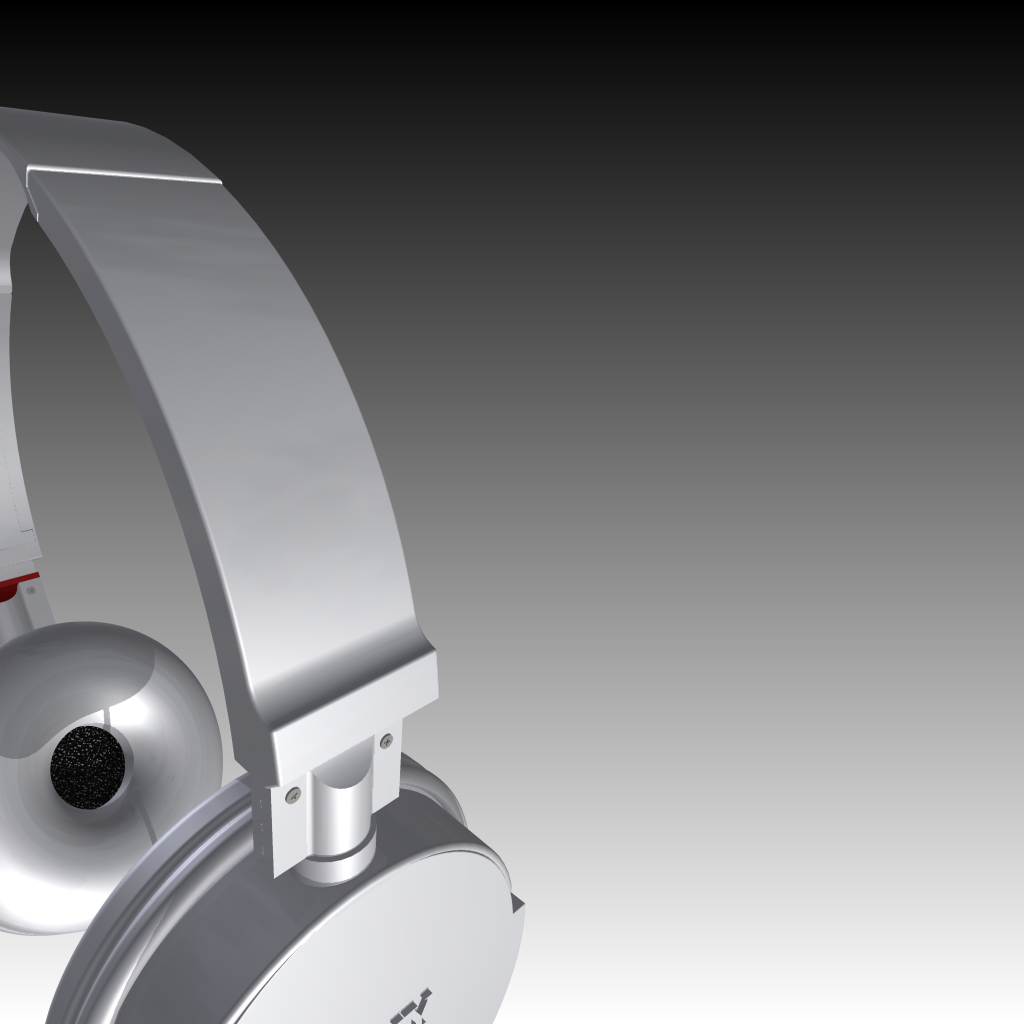 3D modeling inventor headphone Sony product design Render mdrxz100