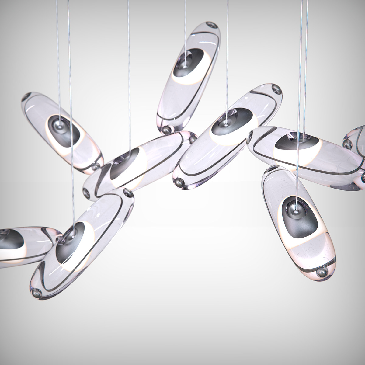 light luminaire magnet modular pendant suspended led lighting
