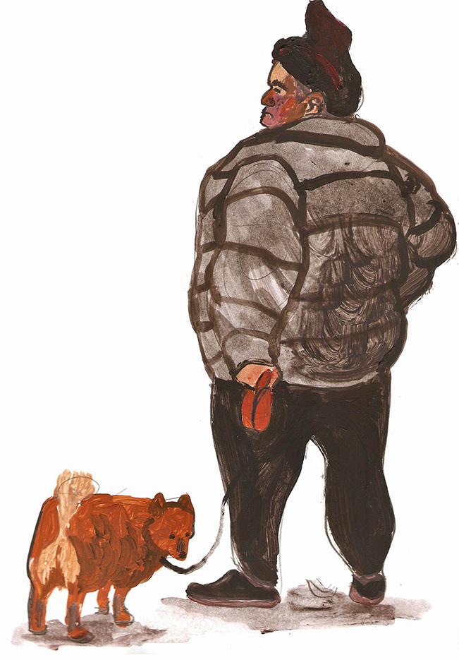 dog people tempera Character design  character illustration dog illustration dog lovers dog owners