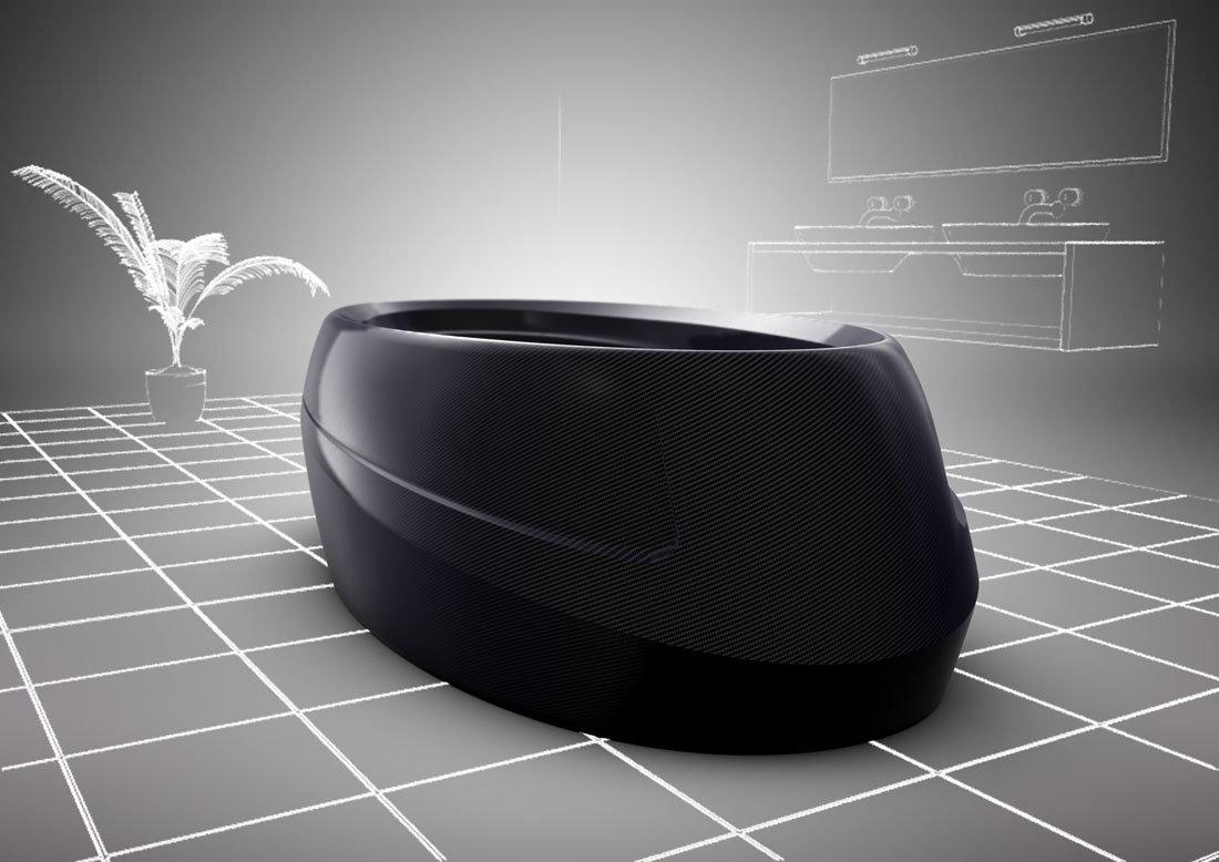 bathtub corcel product visualization CGI