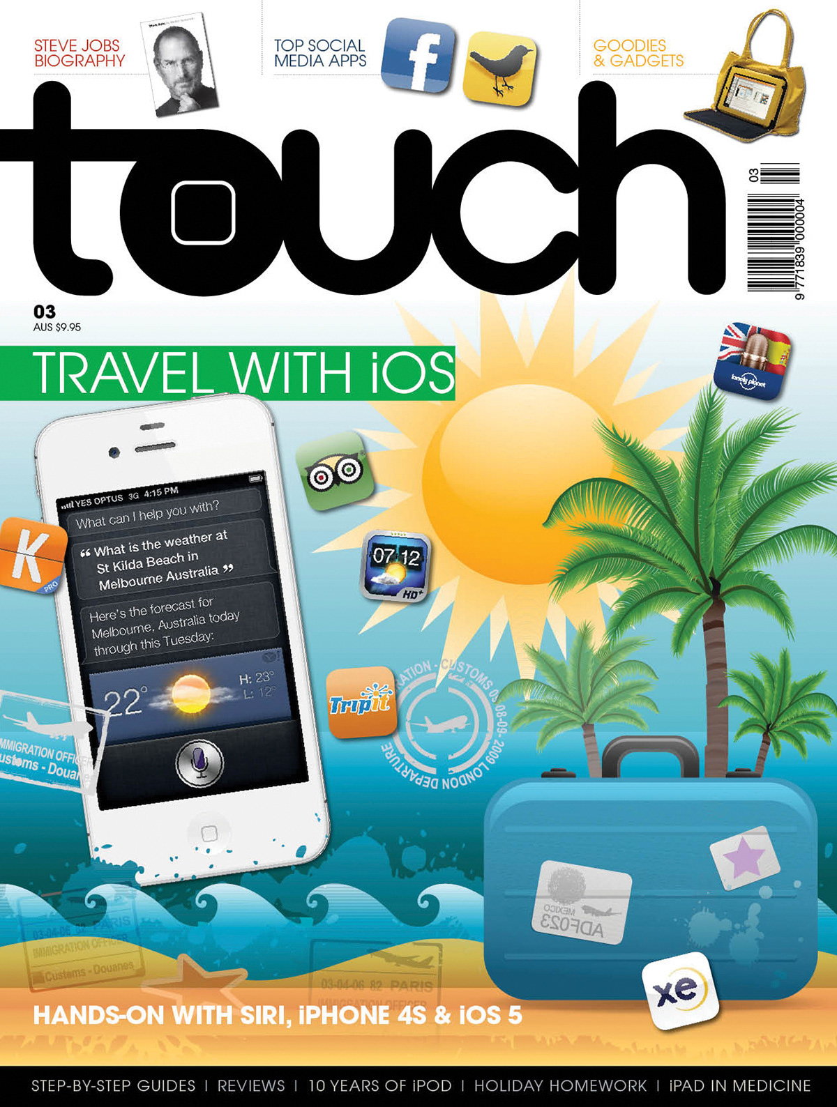 touch magazine iphone  iOS  travelling marlo guanlao  marlo  Illustration  australia