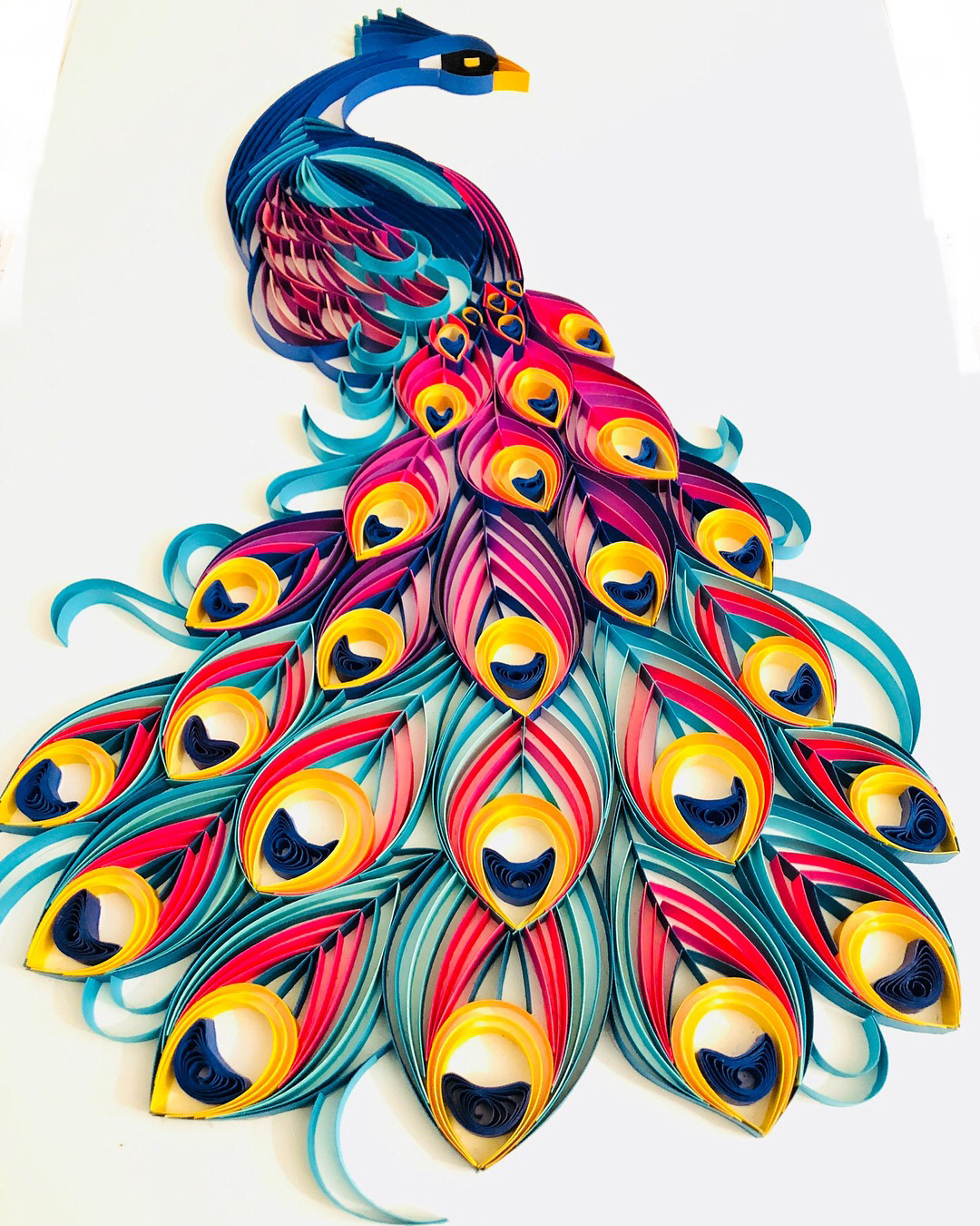 Kaagazbymarlene paperquilling quilling quilledpeacock paperart