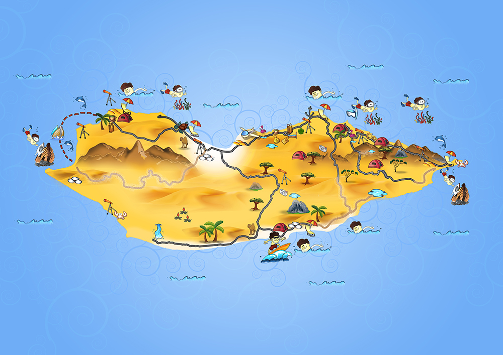 Socotra Illustrated Map