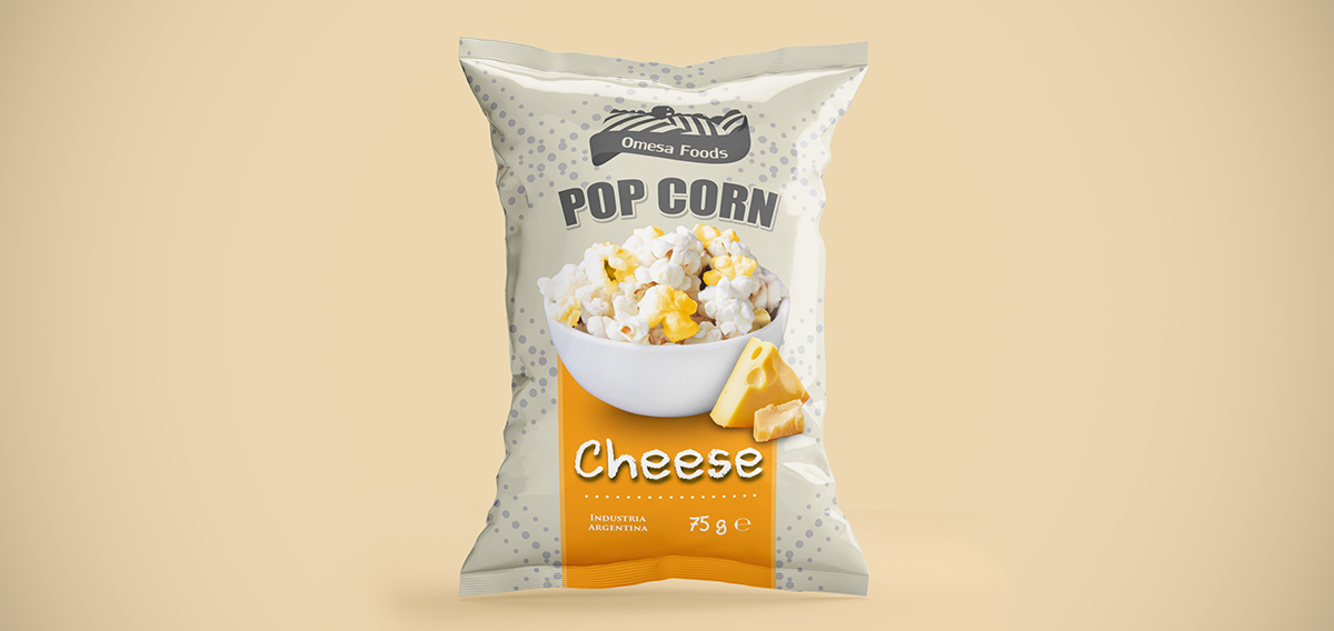 packaging design diseño diseño de envase snack graphic Branding design bag popcorn pochoclo Food  comida