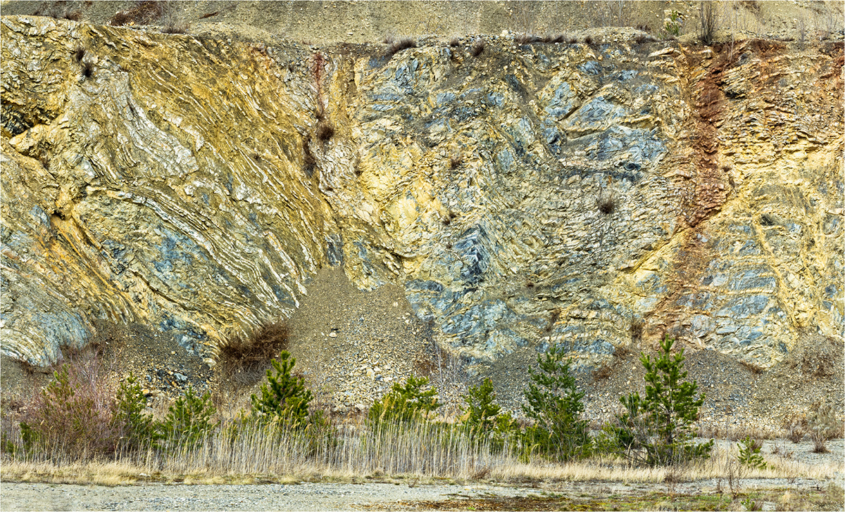 Geological region moravian Palaeozoic limestone Active quarry Bohemian Massif crystalline complex Upper Devonian Lower Carboniferous geology sedimentology paleontology structural geology