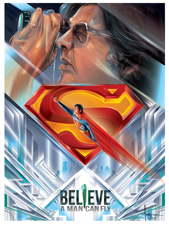 richard_donner superman vector Illustrator movie poster batman christopher_reeve metropolis crystal