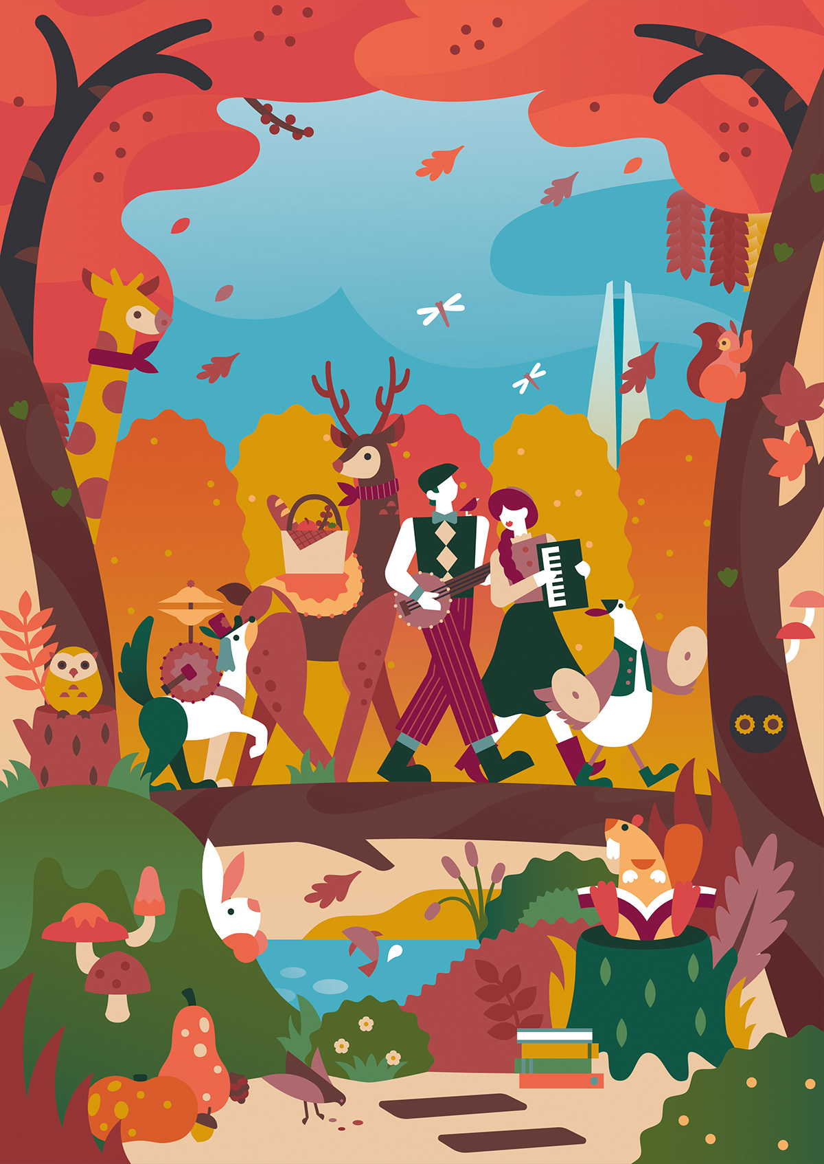 autumn Fall lotteworld picnic camping
