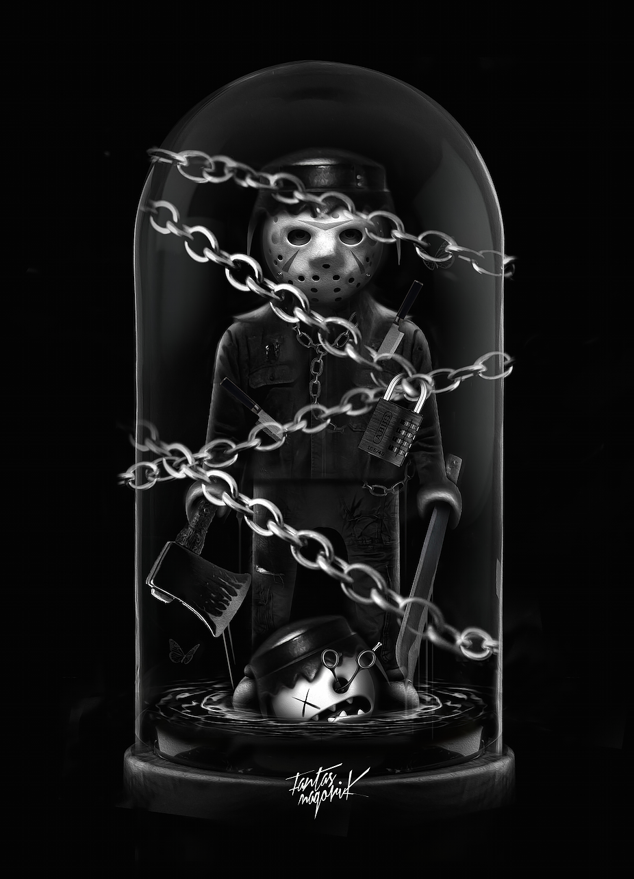nicolas obery fantasmagorik playmobil dark fantastique photoshop portrait adobe Friday keep calm black horror