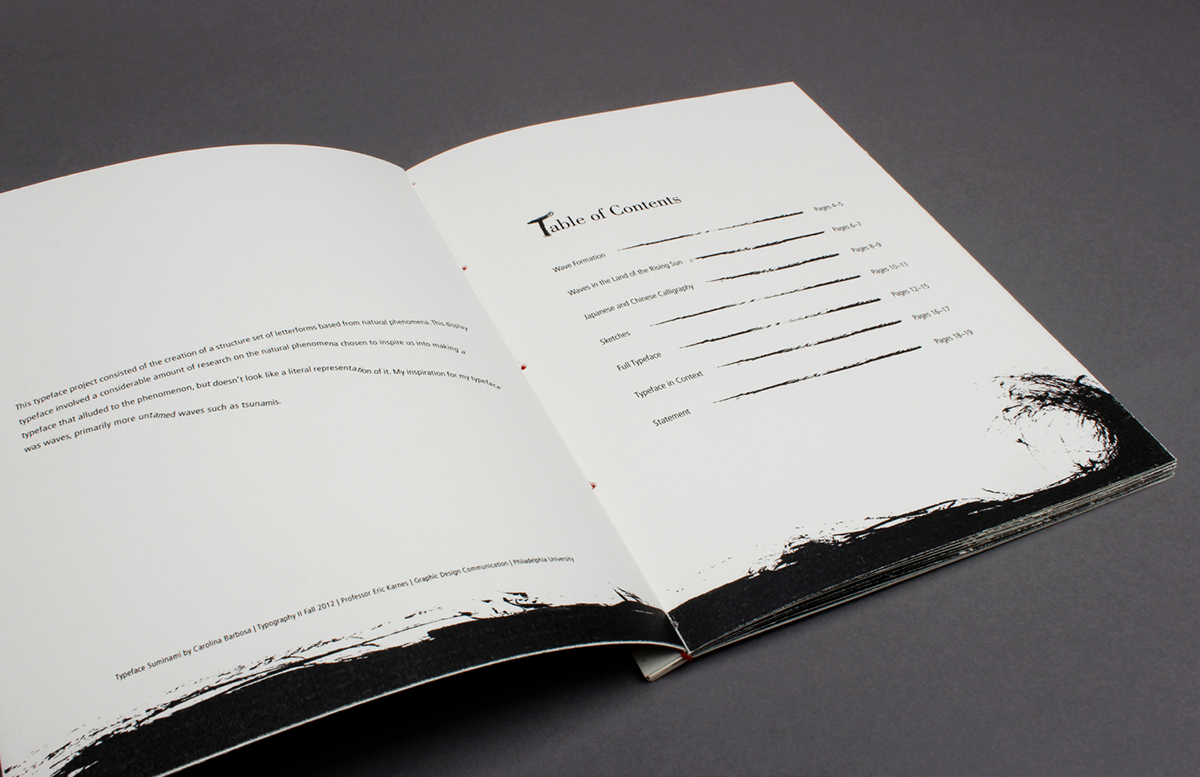 Typeface japanese Process Book