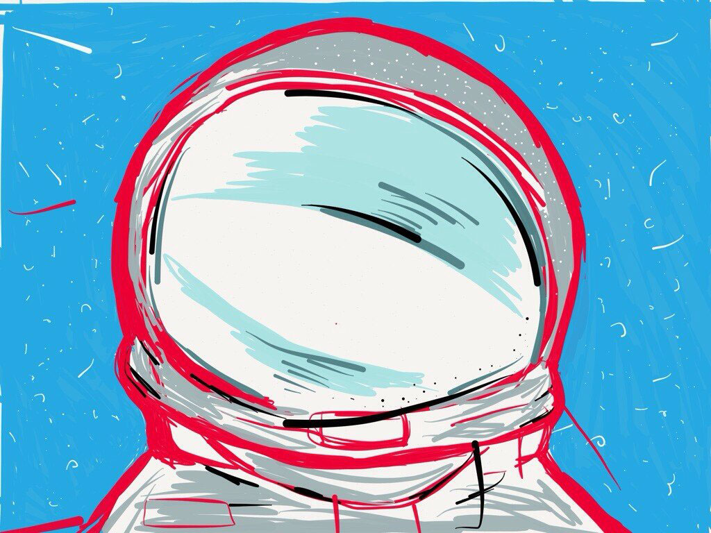 design Space  spaceman art digital illustrate