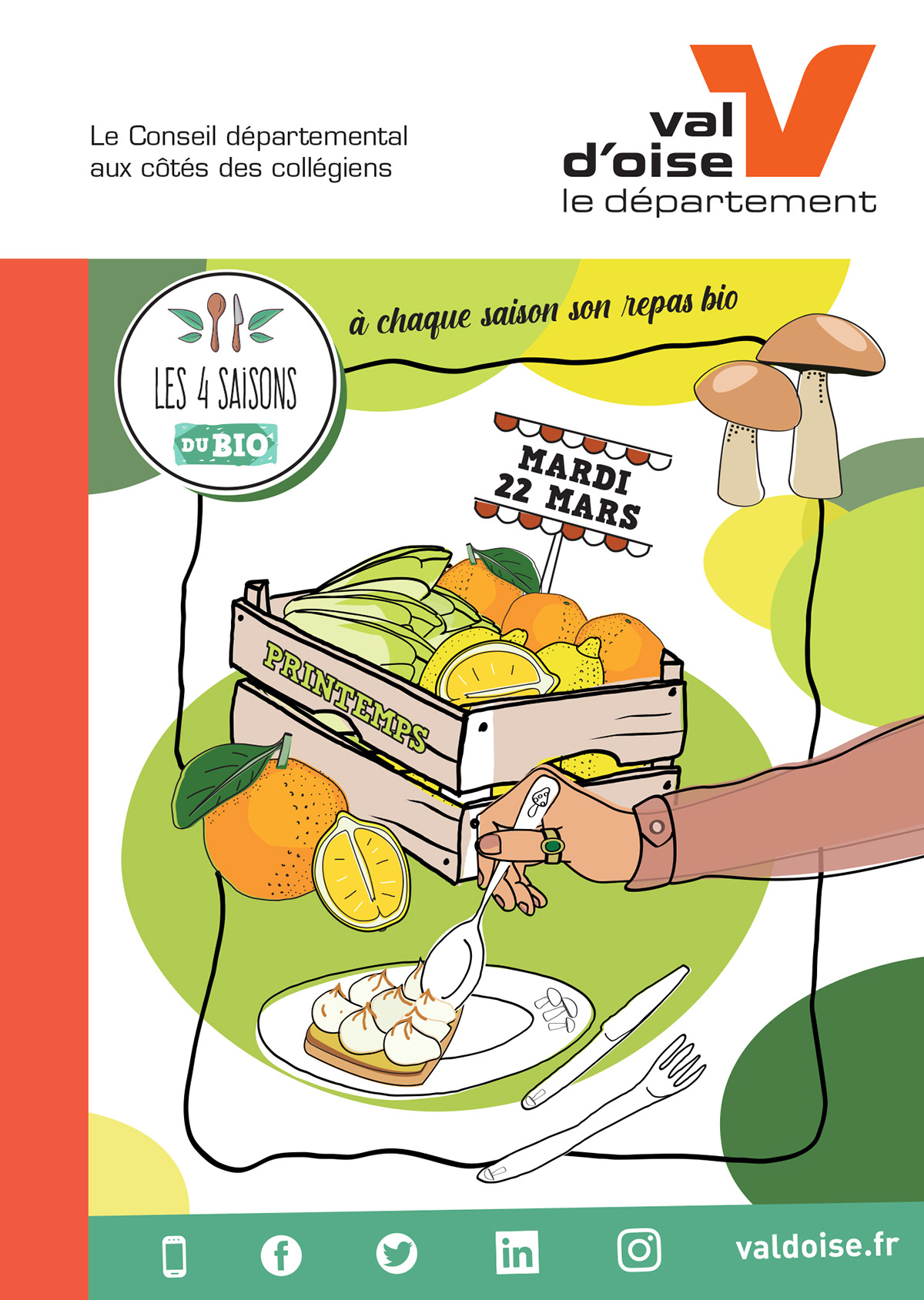 affiches bio campagne de communication Food  fruits ILLUSTRATION  Légumes BIO Motif Design pattern visual identity