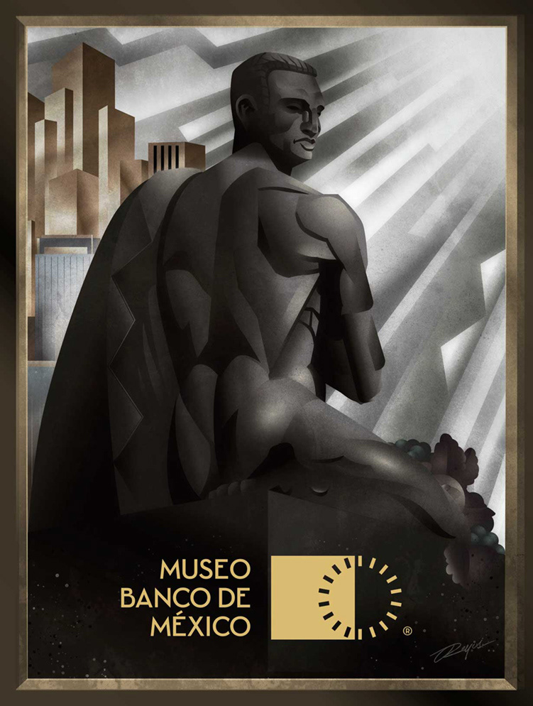 art deco Art Deco style Bank digital illustration mexico museo museums vector vintage