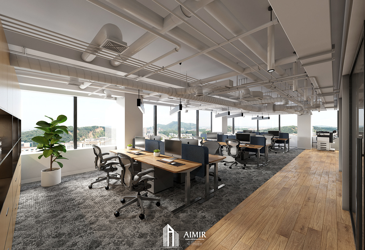 3D architecture archviz CGI design Interior interior design  Office Render visualization