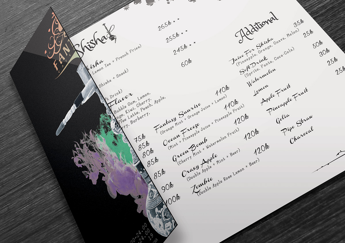 Adobe Portfolio menu graphic design ILLUSTRATION  Food  restaurant cafe classy fantasy