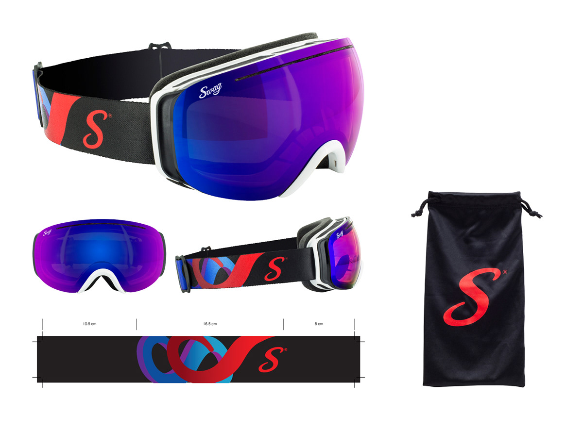 product development Photography  Product Photography branding  graphic design  ILLUSTRATION  swag Swag Snow Goggle Pipe Vision Global Vision Eyewear