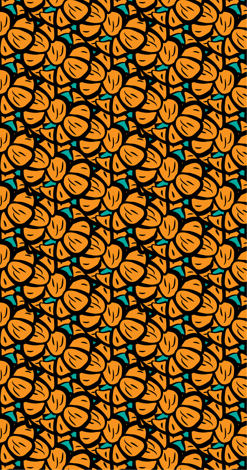 blue Food  Illustrator orange