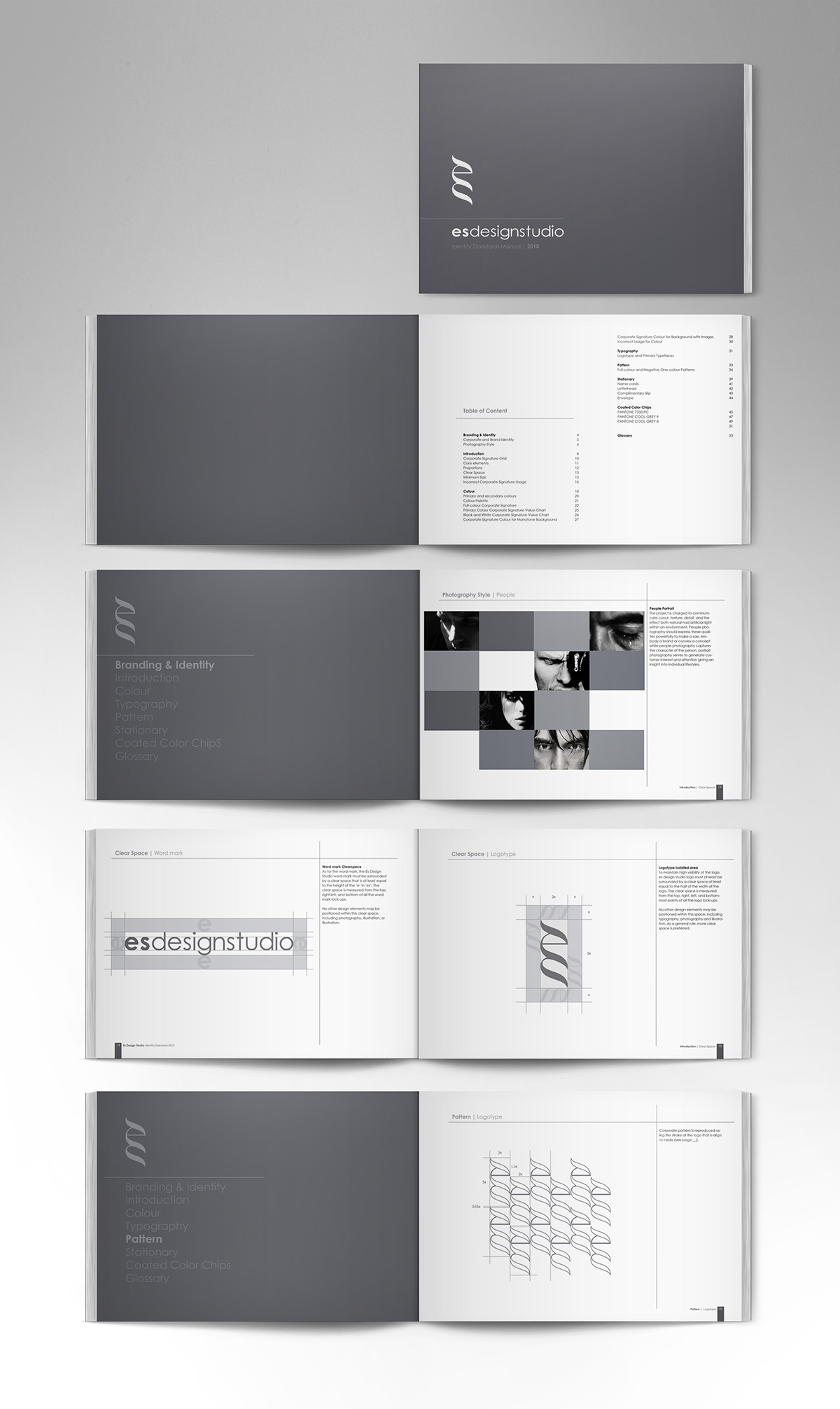 ES design studio Style Guide Layout brand identity identity kit book