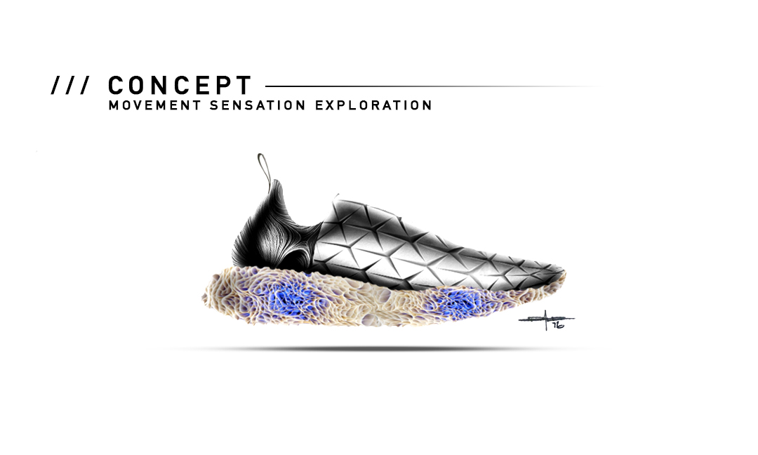 footwear design sneakers adidas concept footwear photoshop parametric futuristic geometric auxetic
