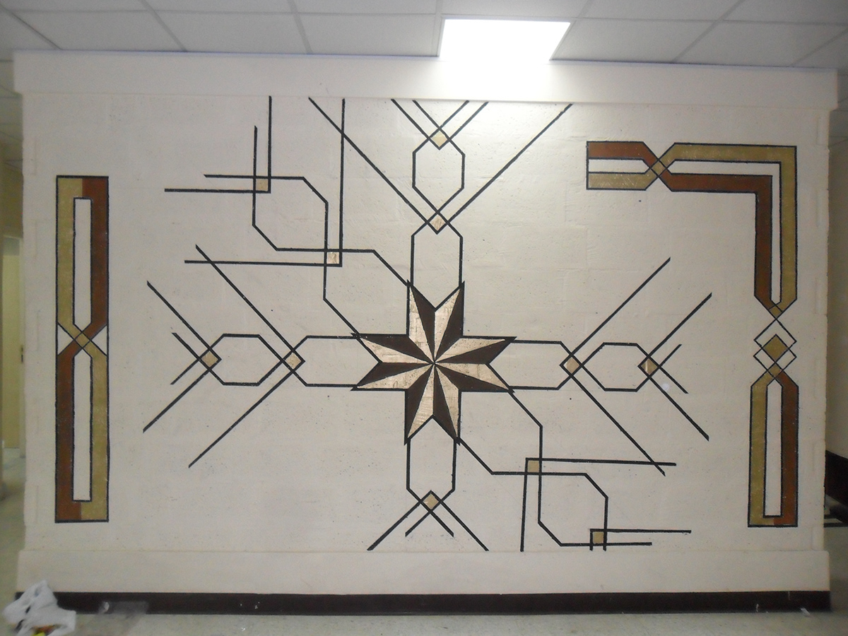 ornaments islamic Patterns art geometry design mural art Mural