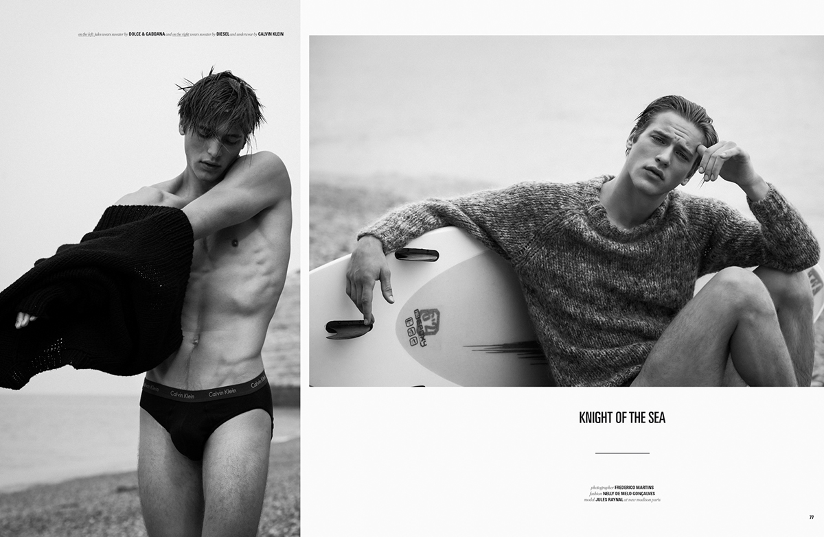 frederico martins DSECTION Magazine Knight of the sea Knight Sea issue 12 Calvin Klein Dolce & Gabbana Diesel