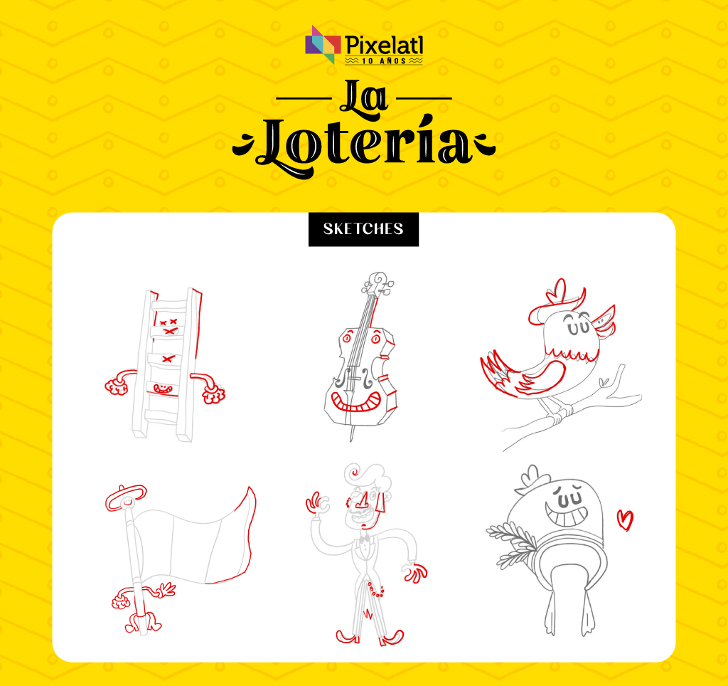 adobe illustrator Character Character design  chiclobite Jorge Gutierrez loteria loteria nacional Mexican Design mexico vector