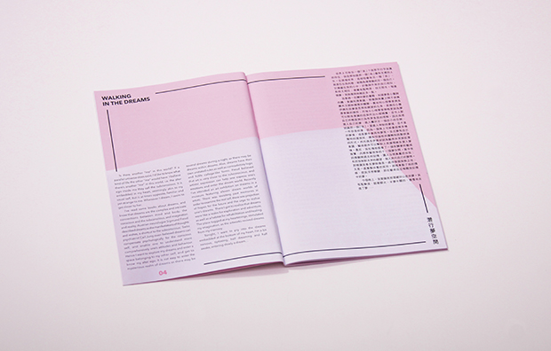 dream pink walking art Exhibition  Booklet pillow artist Education