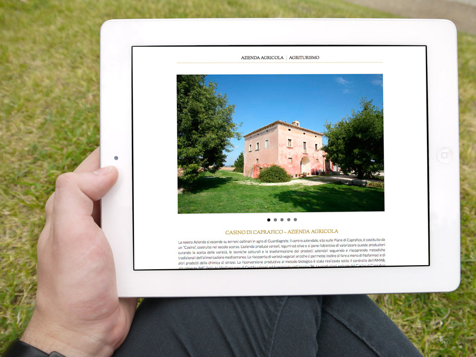 Responsive Web Website Italy farm bootstrap ihpne iPad